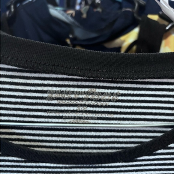 Striped Black and White Women's Top - Picture 3 of 4